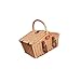Picnic Bags Bambusowy pleciony kosz piknikowy przenośny koszyk izolacyjny dla czterech osób, dostawy do przechowywania pikników domowych z zastawami stołowymi Travel Camping