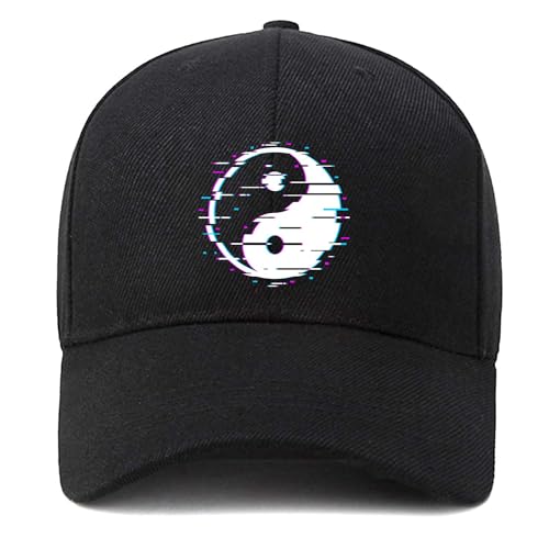 EDGMM Baseballkappe, Unisex, für Erwachsene, verstellbar, für Erwachsene, Yin Yang, Einheitsgröße