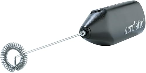 Aerolatte Espumador de leche para llevar con estuche de almacenamiento de viaje, El espumador sin vapor original, negro