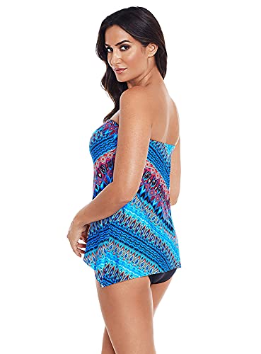 Miraclesuit Women's Swimwear Strapless Bandini Underwire Removable Straps Tankini Bathing Suit Top4