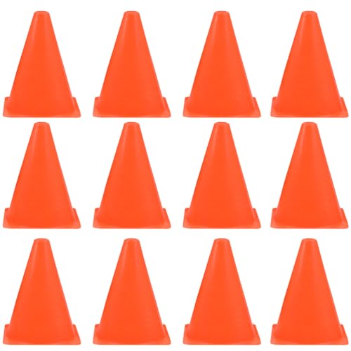 OTYMIOW 12 Conos de Tráfico para Entrenamiento, Duradero y Estable Conos Señalizacion - Plástico Entrenamiento Fútbol, Deportes y Juegos, Entrenamiento del Perro