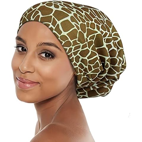 Heerf Adjustable Satin Lined Cap Frizzy Hair Beanie Cover