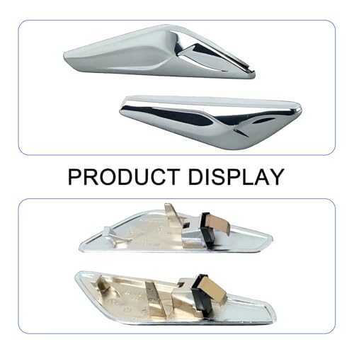Image of Silver Car Fender Badge, Compatible with BMW X3 F25 X4 F26 2011-2017, ABS Plastic, OEM #51117338569 51117338570