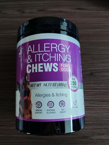 TTLXRL 200 Count Dog Allergy Relief Chews - Anti Itch