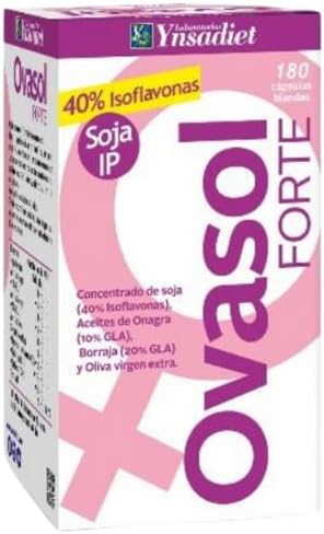 Ovasol Forte 180 cápsulas blandas | Isoflavonas de soja + Onagra ...
