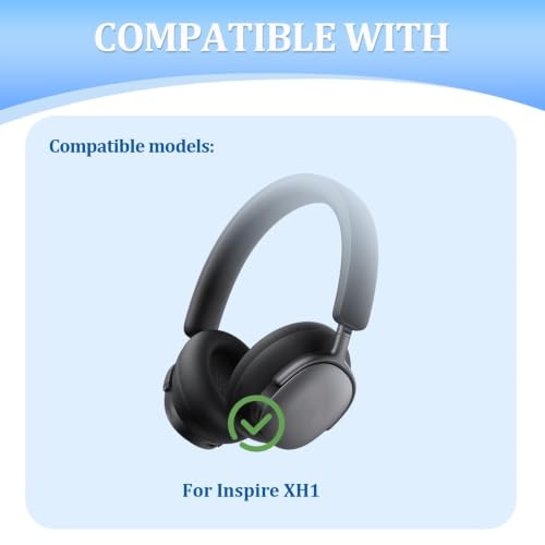 Cubiertas de sudor de silicona para auriculares Baseus Inspire XH1, protector de almohadillas lavable amigable con la piel, funda de cojín de oreja suave (blanco) miniatura 2