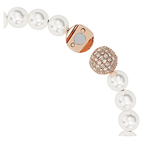 Swarovski Nice Bracelet, Feather, White, Rose Gold-Tone Finish #TOP2