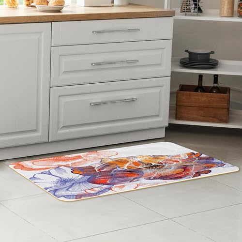 Tapete de cocina de 2 piezas absorbente alfombra pasillo lavable VAPOKF 7