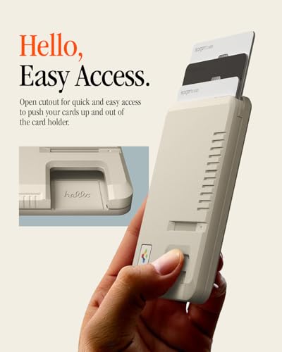 Image of Spigen for MagSafe Wallet, Classic LS (MagFit) Holds 3 Cards, Compatible with iPhone 17 /16 /15 /14 /13 /12 Pixel 10 MagSafe-Cases Pixelsnap Vintage Heavy Duty Hardshell Magnetic Card Holder - Stone