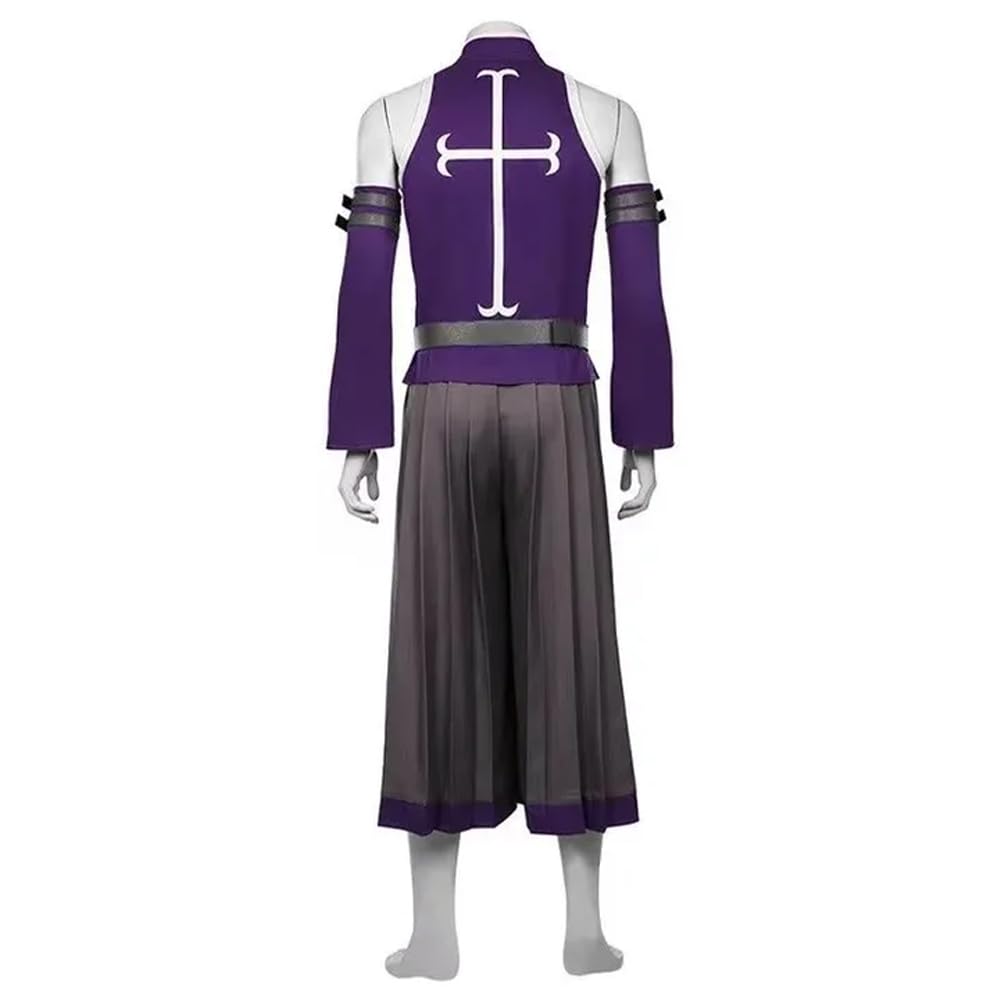 Erza·Szkarłatny kostium cosplay, szary kostium Fullbuster, cosplay, fioletowa, damska sukienka z paskiem, anime, do odgrywania ról, pełny zestaw, na Halloween, karnawał