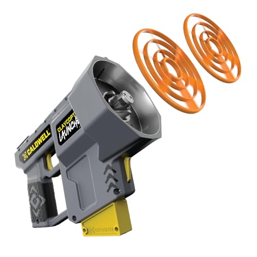 Caldwell ClayCopter Handheld Electric Target Launcher with Rechargeable Battery, Launches Single and Double Targets up to 100 YDS, Variable Speed, for Target Shooting