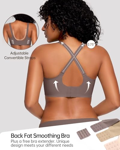 Image of Vertvie Jelly Bras for Women No Underwire Wireless Push Up Bra Full Coverage Bralettes Seamless Comfort Everyday Sports Bra