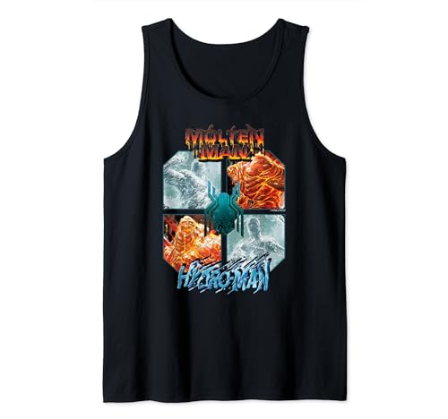 Camiseta Marvel Spider-Man sin mangas top Hydro-Man y Molten Man ropa de verano cómic