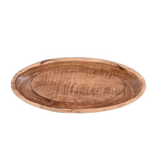 Indus Lifespace Mango Wood Decorative Bowl for Table Centerpiece Dining Living Room Home Kitchen Décor (35.56cm x 15.24cm x 5.84cm) - Image 4