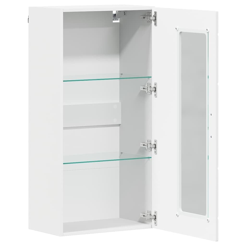 Armadio in legno bianco con 1 anta e 2 ripiani, opaco, rettangolare, funzionale per soggiorno e home office, spazioso spazio e facile da pulire, design moderno per interni