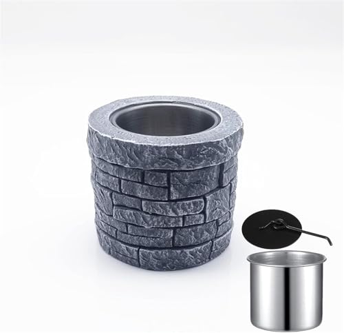 Estufa de bioetanol, hoguera sin humo, hoguera de mesa al aire libre, chimenea de mesa con guijarros y dos tenedores de madera, hoguera de mesa interior, for decoración de patio en interiores y exteri