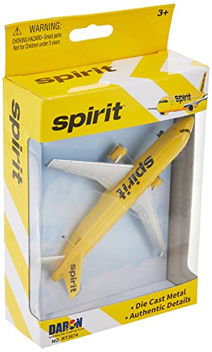 image for Daron Toy Airplane – Spirit Airlines – Die-Cast Metal Model Airpla