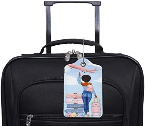 2 Pack Travel Luggage Tags for Suitcases Women Men Kids, Bag Tags for Leather Luggage with Waterproof Suitcase Tags Privacy Cover Name ID Label Steel Loop for Travel Bag Suitcase (Travel) 5 2 Pack Travel Luggage Tags for Suitcases Women Men Kids, Bag Tags for Leather Luggage with Waterproof Suitcase Tags Privacy Cover Name ID Label Steel Loop for Travel Bag Suitcase (Travel)