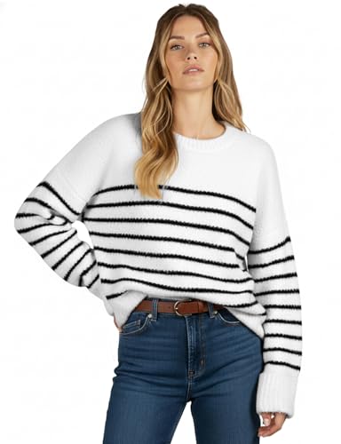 Image of Buauty Womens Oversized Long Sleeve Crewneck Fall Sweaters Chunky Fuzzy Knit Pullover Clothes 2025 Trendy Outfits