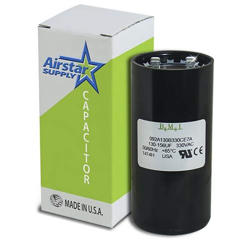 130-156 uF x 330 VAC - 11064 Start Capacitor - BMI Replacement # 092A130B330CE7A - Made in The USA