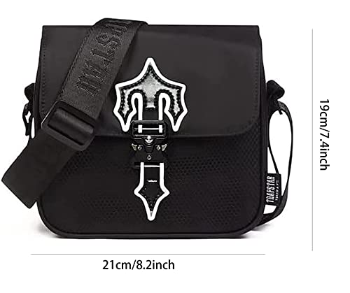 Borsa A Tracolla Unisex Impermeabile | Piccola 24x7x20 Cm | Multi-tasca Per Uomo E Donna | Sport, Viaggi, Lavoro, Casual | Nero