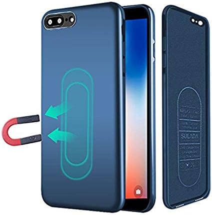 Case iPhone 6/6s,Ultra Thin Magnetic Phone Case for Magnet Car Phone Holder with Invisible Built-in Metal Plate,Soft TPU Shockproof Anti-Scratch Protective Cover for iPhone 6/6s 4.7''[Blue]