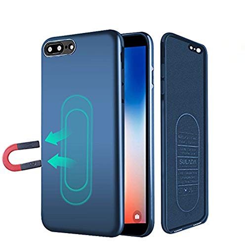 Case for iPhone SE 2020 /iPhone 7/8, Ultra Thin Magnetic Phone Case for Magnet Car Phone Holder with Invisible Built-in Metal Plate, Soft TPU Shockproof Protective Cover 4.7''[Blue]