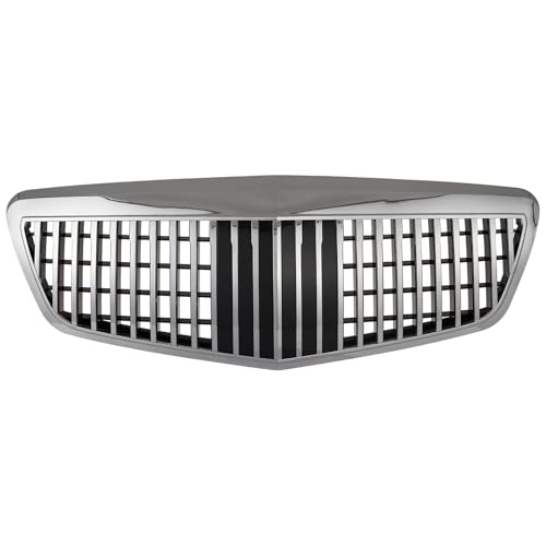 KARPAL Front Honeycomb Bumper Grille Grill Compatible with Mercedes-Benz 2010-2013 Maybach S-Class W221 S550 S63 w/o ACC，Replacement for MB2055869