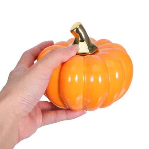 Kisangel Halloween Pumpkin halloweenkürbis dekorative Kürbisse Herbstkürbisfigur Halloween-Tischdekorationen Halloween-Kürbisse Halloween-Wohnkultur Szenenlayout Schreibtisch Statue Zubehör