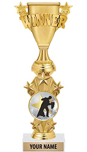 Crown Awards Personalized Winner Dance Trophies - 10.5" Gold Ballroom Starburst Trophy Prime