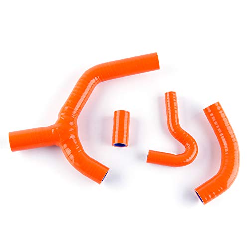 Kit de tuyau de refroidissement en silicone pour radiateur KTM 450/530 EXC-R 2008 2009 2010 2011 (orange)