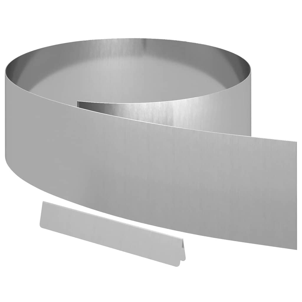 EBZFASO Steel Lawn Edging, Steel Edging Border 10-20cm Heights(Galvanised Steel,450x20cm)