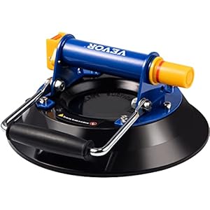 VEVOR Ventouse de Levage 25,4 cm Vitrier sous Vide avec Poignée 100-125 kg Ventouse Professionnelle Soulever des Objets à Surface Plate & Lisse Marbre Carrelage Pierre Verre Métal Plastique Bleu