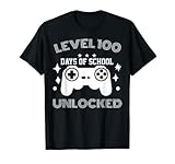 Gamers Level 100 days Of School Unlocked Gaming Camiseta