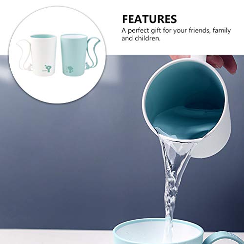 NICEXMAS 2 Pcs Suporte de Escova de Dentes Esquilo Copo Pp Plastictooth Copo de Escovagem Com AlÃ§a