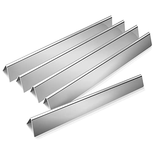 Ggc 24.5" Flavorizer Bars For Weber 7539 Genesis 300 310 E310 320 Grills With Side-Controls, 5 Pcs Stainless Steel Flavor Bars For Weber 7540 (24.5" L X 2.2" W X 2.3" H) #TOP7