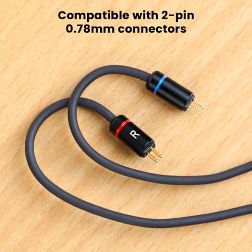 Image of AUDIOCULAR C08 Type-C IEM Upgrade Cable with HD Mic, AI-ENC Noise Cancellation with CB1300AU DAC, 4-Core Copper Wire 0.78mm Connector,Compatible with Type-C Phones & Earphones