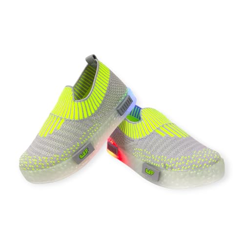 Image of Coolz Kids Unisex Casual Knitted Shoes with Multicolored LED Lights Blink-7 for 1-4 Years Boys and Girls