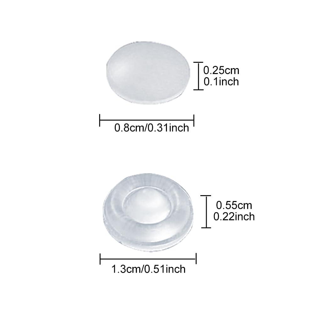 12x Patin Silicone Autocollant Antidérapant Anti-vibration Rond 18mm