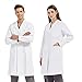 KUMARS Blouse Laboratoire, Blouse Blanche Lycée, Blouse de Médecin pour Homme Femme, Blouse Coton Manches Longues Blouse Blanche Chimie pour étudiants Laboratoire Scientifique Infirmière Cosplay,M
