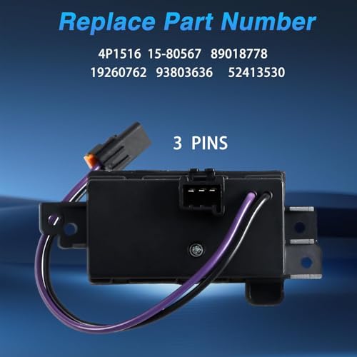 KPALAG AC Blower Motor Resistor Blower Control Module Compatible with Chevrolet Avalanche Trailblazer Silverado Suburban GMC Sierra Yukon Cadillac Escalade 2003-2006 Replace #:15-80567 89018778