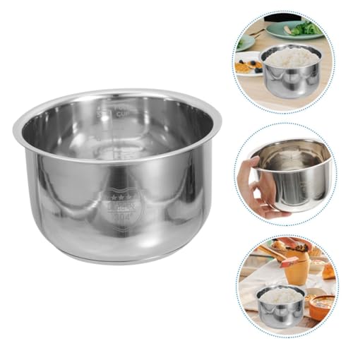 Pot de cuiseur à riz en acier inoxydable Baluue solide de 2,5l - 4