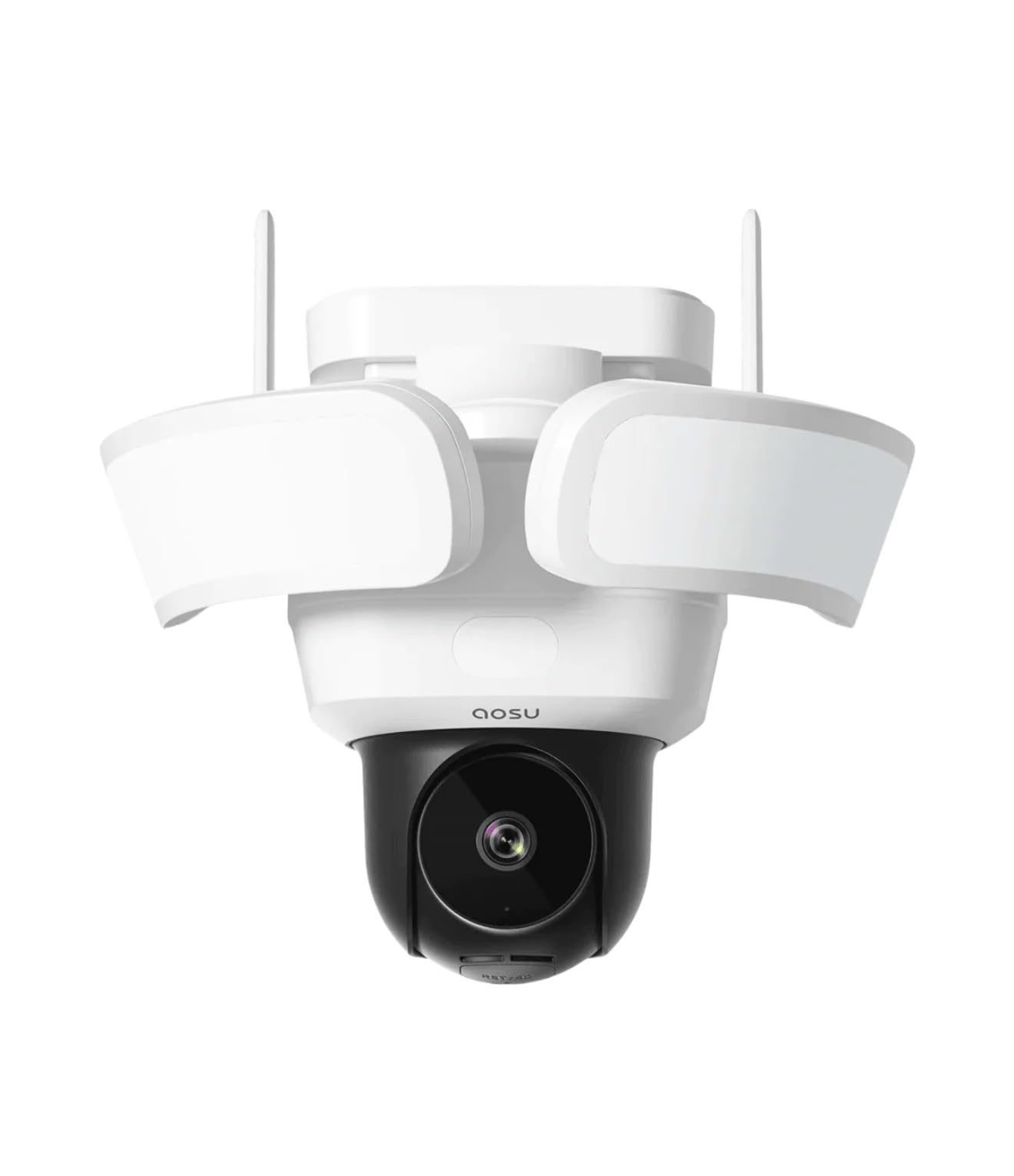 aosu Flutlichtkamera für den Außenbereich, kabelgebunden, 3K UHD, Bewegungserkennung, Sicherheitskamera, FloodlightCam Pro, WLAN, 360°-Abdeckung mit Farbnachtsicht, kompatibel mit Alexa und Google