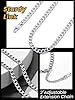 GoldChic Silver Men Necklace 316L Stainless Steel Chains 4mm Flat Cuban Necklaces 26Inch Crub Link Chain Hypoallergenic Waterproof Men's Jewellery for Son Boyfriend #2