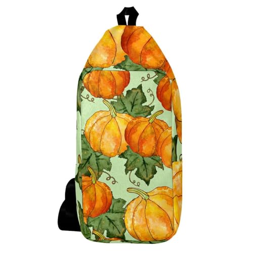 Sac à dos à bandoulière citrouille Thanksgiving multicolore 16x36cm