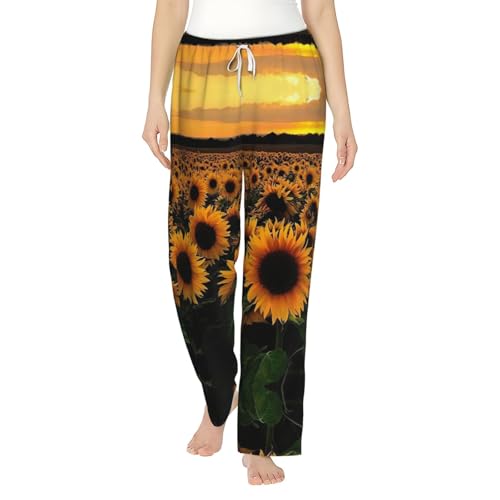 Pantalon de pyjama ample pour femmes coupe droite fluide anti irritation
