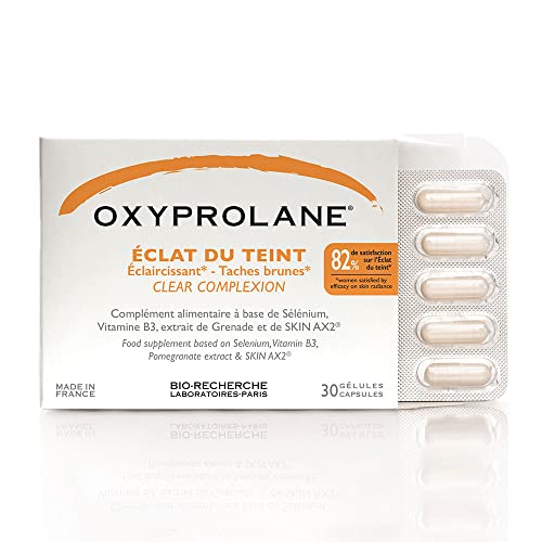 Oxyprolane® Eclat du Teint • Complément Alimentaire Eclaircissant & Taches brunes • Cure 1 mois / 30 gélules (1/j) • Fabriqué en France Cover