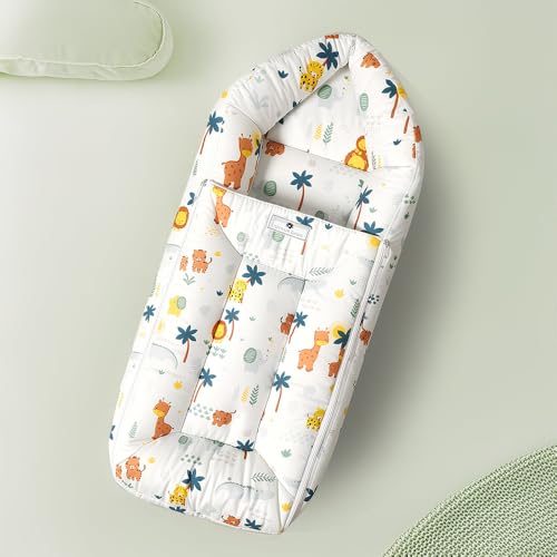 Image of StarAndDaisy 3 in 1 Baby Sleeping Bag for New Born /Baby Carrier for New Born /Soft and Comfortable Baby Bed for 0-12 Months /Foldable & Washable Cotton Design (Lion Print)