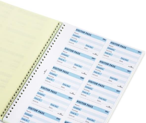 Durable Visitor Book 300 Refill Pack | 300 Perforated 90 x 60 mm Visitor Badge Inserts | GDPR Compliant | Security Sheet Hides Personal Details