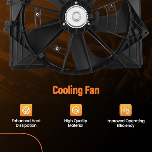 Image of maXpeedingrods Radiator Cooling Fan Assembly w /Shroud for Cadillac CTS 2009-2014 SRX 2009 STS 2009-2011, 19351719 20914377 620567